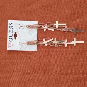 Guess cross earrings